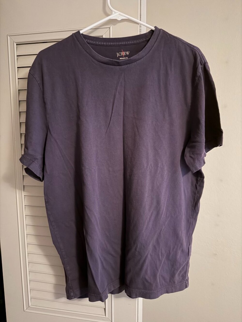 J. Crew Broken-in T Shirt Purple 100% Cotton Large